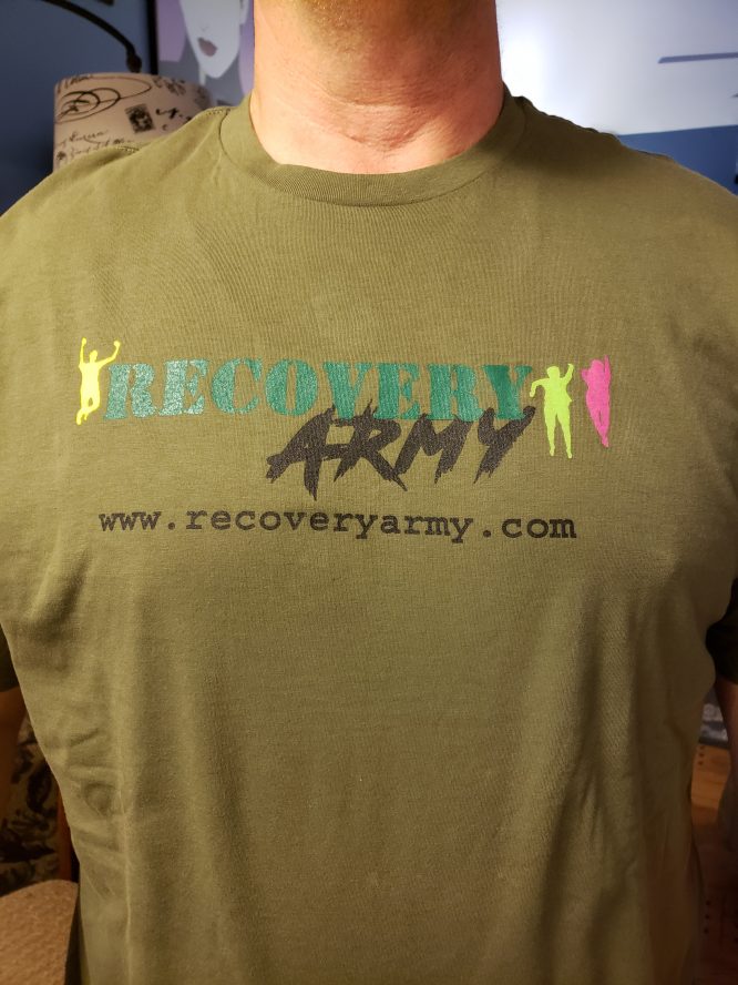 Recovery army t-shirt in green