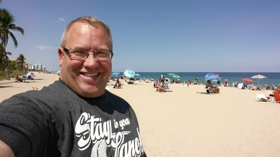 Michael selfie on a beach