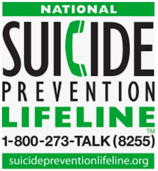 Suicide Prevention Lifeline 1-800-273-TALK